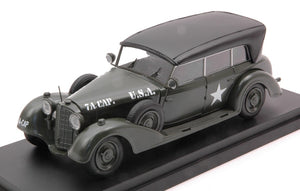 MERCEDES BENZ 770W CABRIOLET CLOSED U.S.A. ARMY 1945 MILITARY GREEN BLACK 1:43