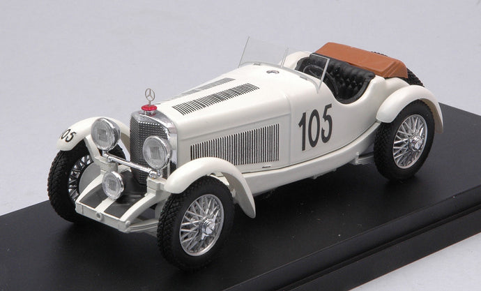 MERCEDES BENZ SSK SPIDER N 105 MILLE MIGLIA 1931 F.MAINO - E.STRAZZA WHITE 1:43