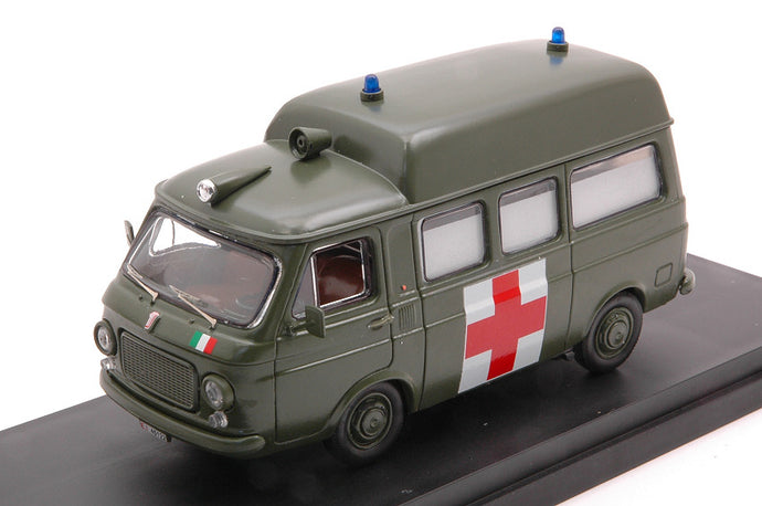 FIAT 238 VAN TETTO ALTO AMBULANZA ESERCITO ITALIANO 1970 MILITARY GREEN 1:43