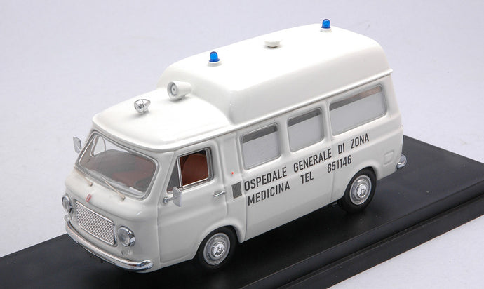 FIAT 238 AMBULANZA - STRAGE DI BOLOGNA 02/08/1980 ORE 10.25 - MASSACRE OF BOLOGNA- ITALY WHITE 1:43