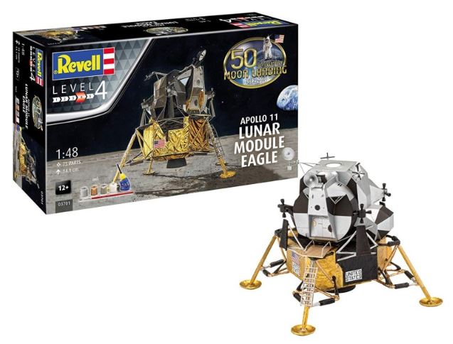 APOLLO 11 LEM LUNAR MODULE EAGLE (50 YEARS MOON LANDING) KIT 1:48