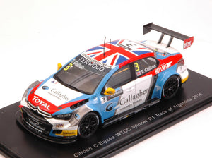 CITROEN C-ELYSEE WTCC #3 TOM CHILTON RACE OF ARGENTINIE 2016 hvid/blå/rød 1:43