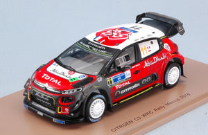 Citroen C3 WRC CITROEN TOTAL ABU DHABI WRT #11 LOEB/ELENA GUANAJUATO MEXICO 2018 rød/grå/hvid 1:43