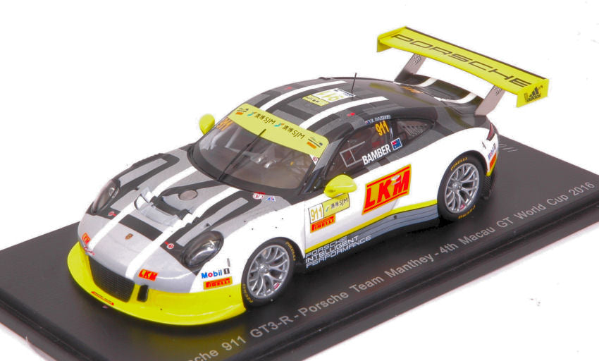 PORSCHE 911 GT3 N.911 4th MACAU GT WORLD CUP 2016 E.BAMBER 1:43