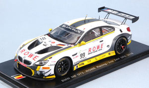BMW M6 GT3 ROWE RACING #99 SIMS/KLINGMANN/CATSBURG 2ND 24H SPA 2018 hvid/gul/grå 1:43
