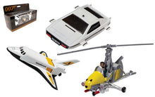 Indlæs billede til gallerivisning JAMES BOND COLLECTION (SPACE SHUTTLE, LITTLE NELLIE, LOTUS ESPRIT) SET hvid/gul 1:43