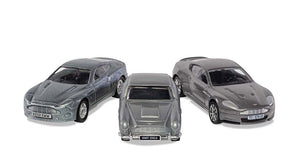 Aston Martin JAMES BOND COLLECTION(V12, VANQUISH, DB5, DBS) SET grå 1:43