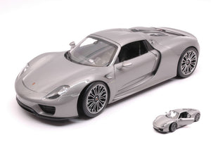 PORSCHE 918 SPYDER HARD TOP SILVER 1:18