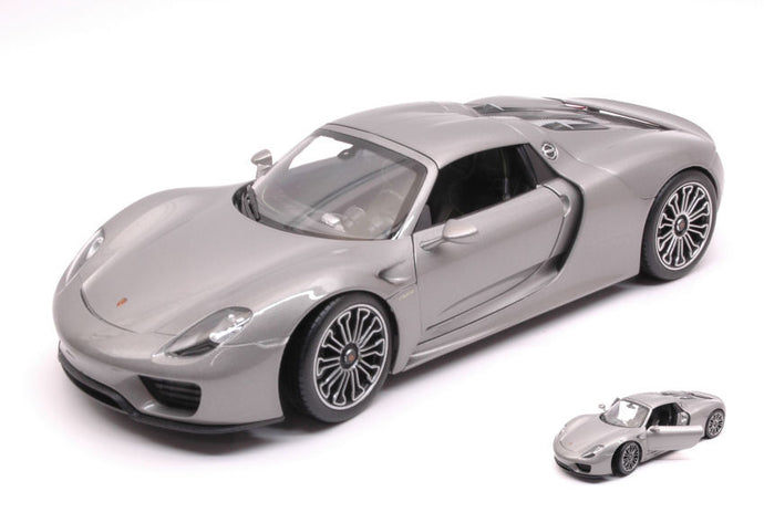 PORSCHE 918 SPYDER HARD TOP SILVER 1:18