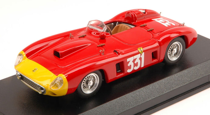FERRARI 290MM N 331 TARGA FLORIO GIRO DI SICILIA 1956 CASTELLOTTI - ROTA RED YELLOW 1:43