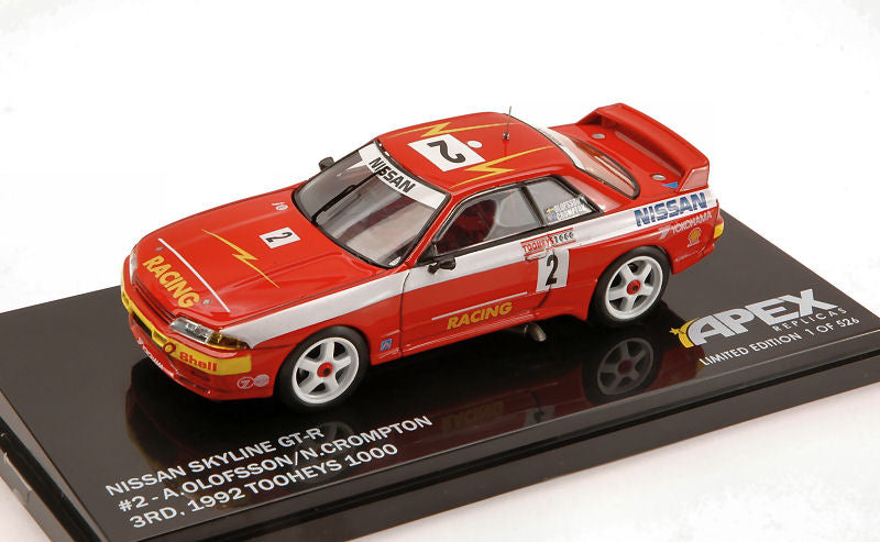 NISSAN SKYLINE GT-R N.2 3rd TOOHEYS 1000 1992 1:43