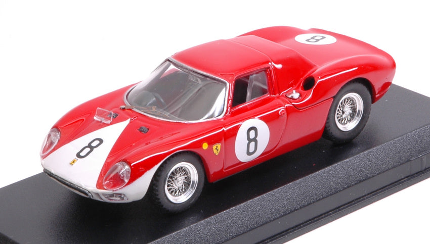 FERRARI 250 LM N 8 2ND 12h REIMS 1964 J.SURTEES-L.BANDINI RED WHITE 1:43