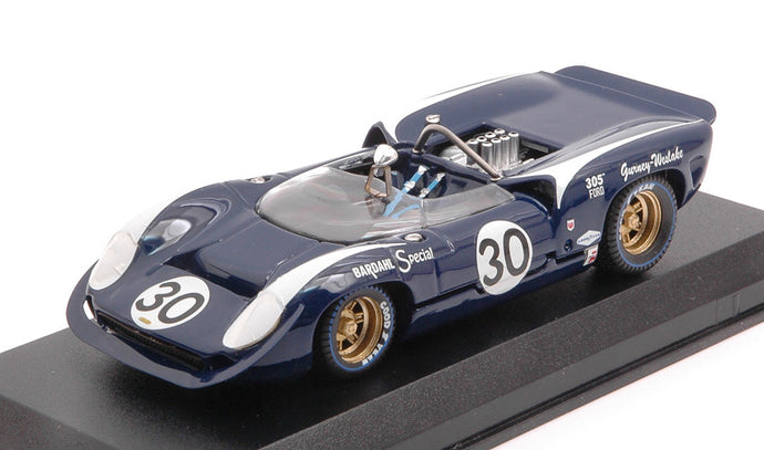 LOLA T70 SPIDER N 30 BRIDGEHAMPTON 1966 D.GURNEY BLUE WHITE 1:43