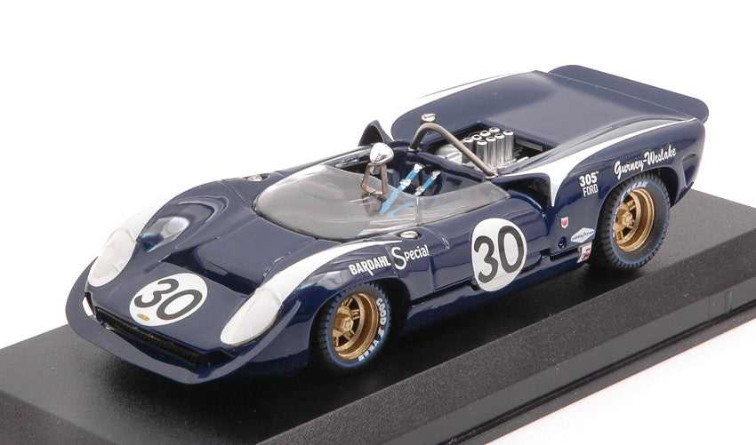 LOLA T70 SPIDER N 30 BRIDGEHAMPTON 1966 D.GURNEY BLUE WHITE 1:43
