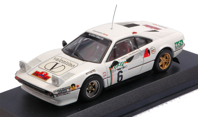 FERRARI 308 GTB N 6 RALLY ELBA 1985 ROGGIA - ERCOLANI WHITE 1:43