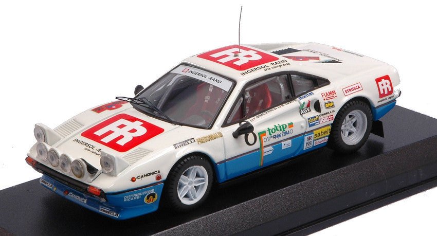 FERRARI 308 GTB N 8 RALLY ELBA 1984 AMATI - ORMEZZANO WHITE BLUE 1:43