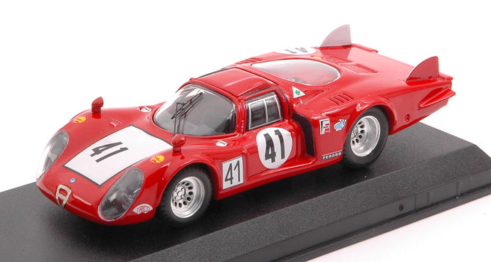 ALFA ROMEO 33.2 LM N 41 24h LE MANS 1968 BAGHETTI - VACCARELLA RED WHITE 1:43