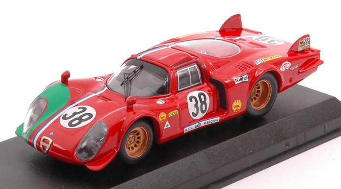 ALFA ROMEO 33.2 LM N 38 LE MANS 1969 GOSSELIN - BURGOIGNI RED 1:43