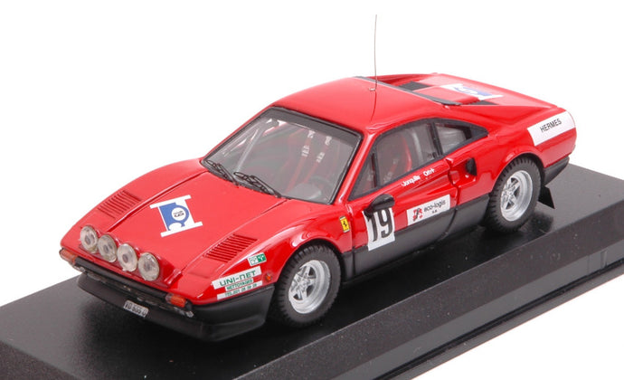 FERRARI 308 GTB N 19 RALLY ST CERGUE 1982 JAQUILLARD RED 1:43