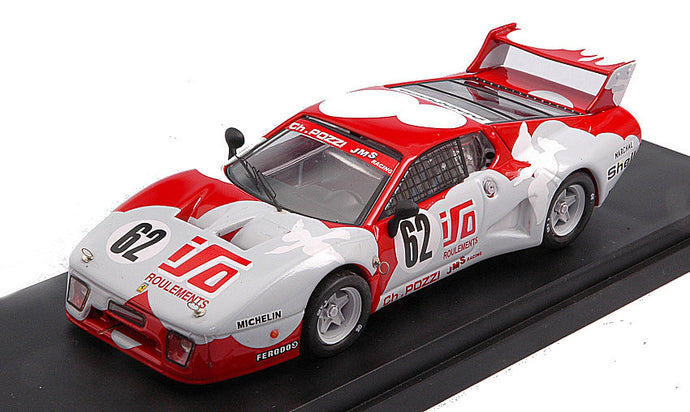 FERRARI 512BB LM 4.9L TEAM JMS CHARLES POZZI 3M N 62 24h LE MANS 1979 J.C.ANDRUET - S.DINI RED GREY 1:43