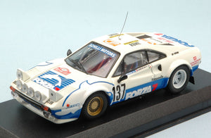 FERRARI 308 GTB GR N 137 RALLY MONTECARLO 1982 ZAMBORLINI - NENES WHITE BLUE 1:43