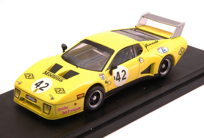 FERRARI 512BB LM N 42 SILVERSTONE 1981 BOND - BELL - GRISWOR. YELLOW 1:43