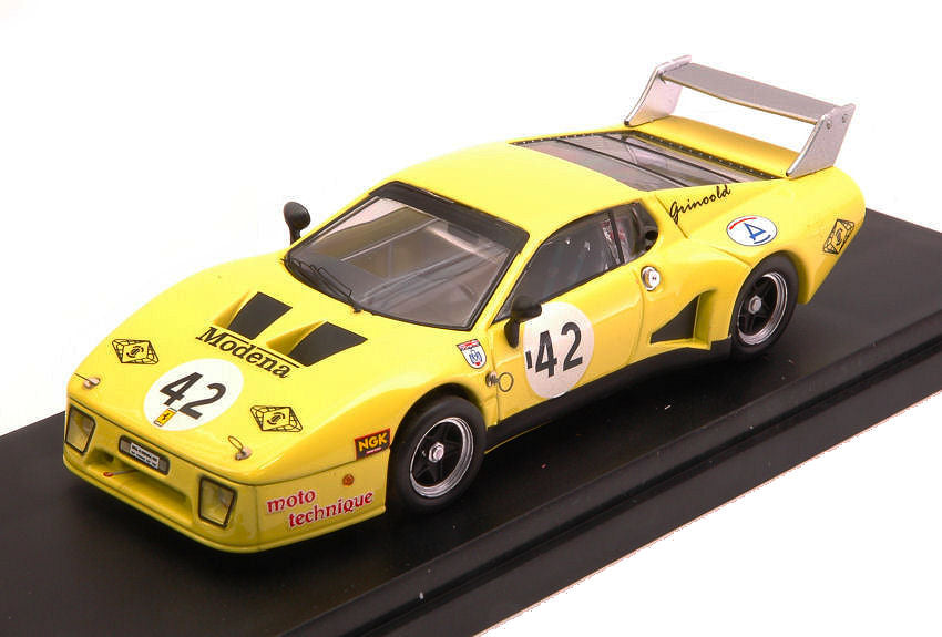 FERRARI 512BB LM N 42 SILVERSTONE 1981 BOND - BELL - GRISWOR. YELLOW 1:43