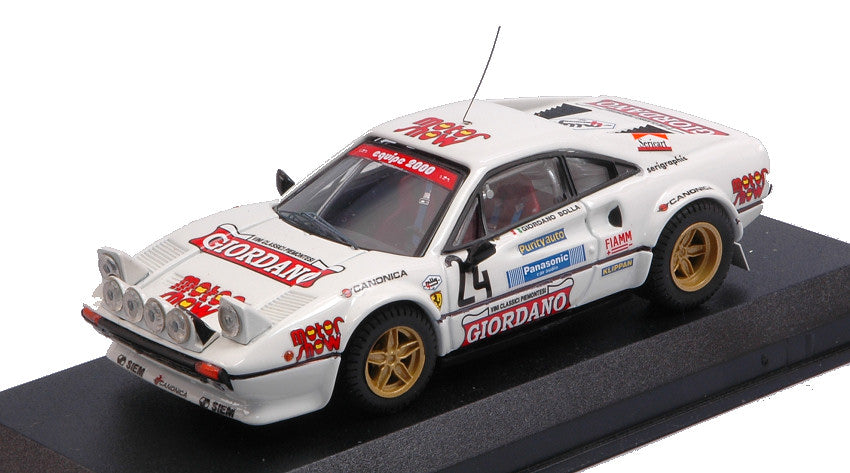 FERRARI 308 GTB GR.4 N 24 RALLY DELLA LUNA 1980 GIORDANO - BOLLA WHITE 1:43