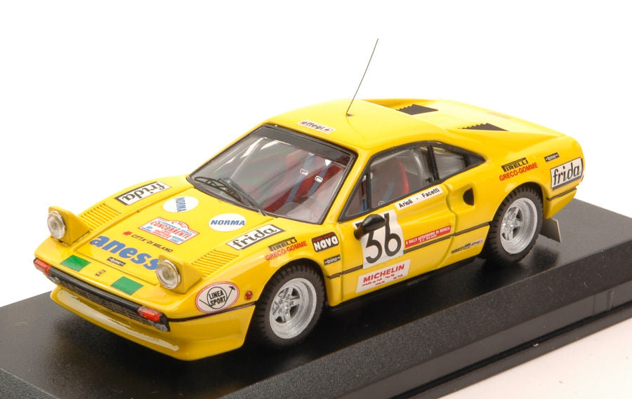 FERRARI 308 GTB GR.2 N 36 RALLY MONZA 1983 FACETTI - ARTIOLI YELLOW 1:43