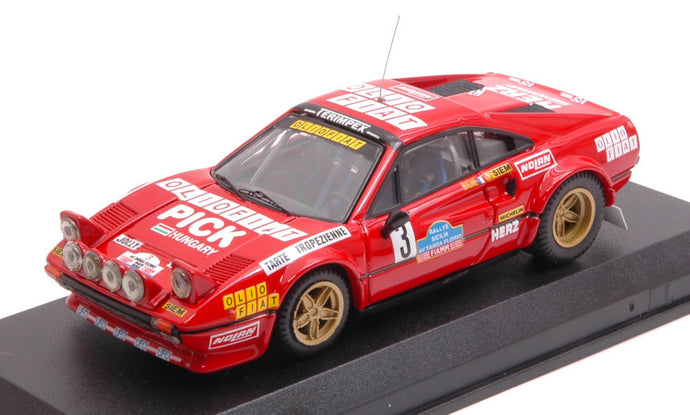 FERRARI 308 GTB GR.4 N 3 TARGA FLORIO 1980 ANDRUET - BICHE RED 1:43