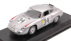 PORSCHE 1600GS ABARTH N 34 LE MANS 1962 BARTH - HERRMANN SILVER 1:43