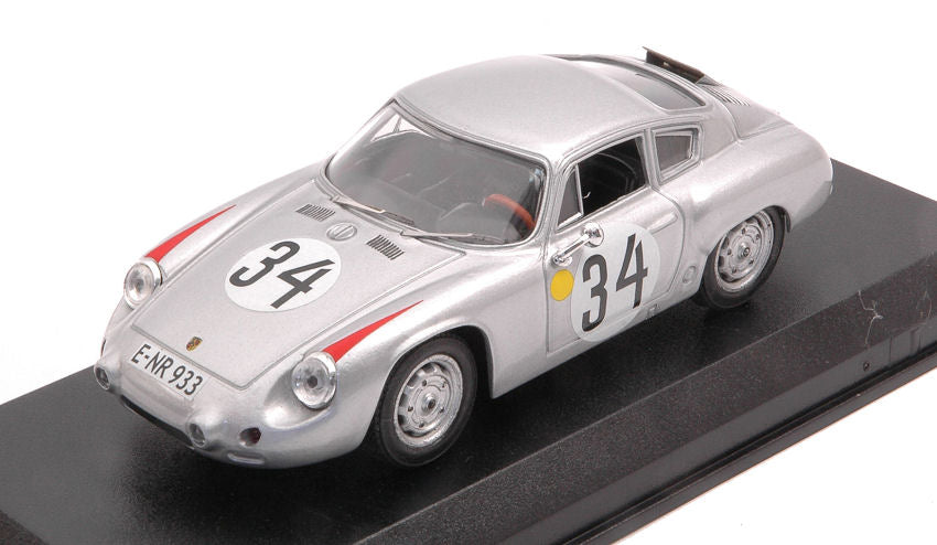PORSCHE 1600GS ABARTH N 34 LE MANS 1962 BARTH - HERRMANN SILVER 1:43
