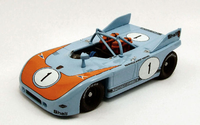 PORSCHE 908/3 N 1 BRANS-HATCH 1972 JOST - CASONI LIGHT BLUE ORANGE 1:43
