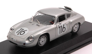 PORSCHE 1600GS ABARTH N 116 TARGA FLORIO 1960 LINGE - STRAHLE - LISSMANN SILVER 1:43