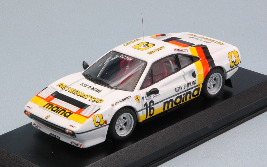 FERRARI 308 GTB N 16 RALLY DEI LAGHI 1984 WHITE YELLOW 1:43
