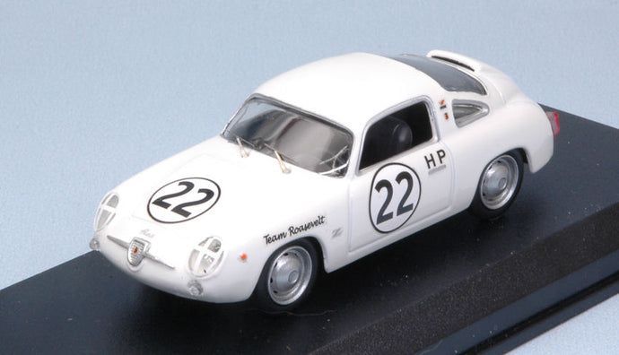FIAT ABARTH 750 ZAGATO COUPE N 22 SEBRING 1960 RICHARDS - CALLANAN WHITE 1:43