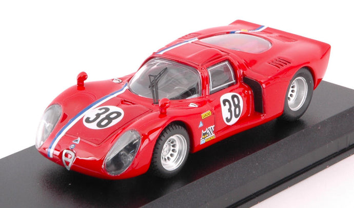 ALFA ROMEO 33.2 COUPE N 38 TEST LE MANS 1968 GOSSELIN - TROSCH RED 1:43