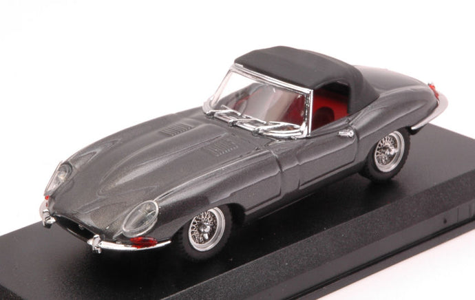 JAGUAR E-TYPE SPIDER CLOSED 1962 OPALESCENT GUN METAL GREY 1:43