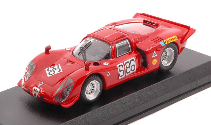 ALFA ROMEO 33.2 COUPE N 86 NURBURGRING 1969 VACCARELLA - DE ADAMICH RED 1:43