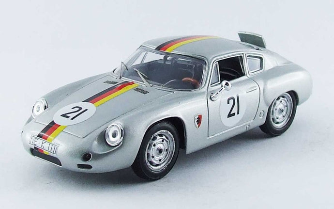 PORSCHE ABARTH N 21 1000km PARIGI 1962 LINGUE - KOCH SILVER 1:43