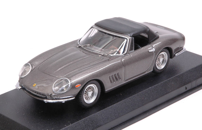 FERRARI 275 GTB SPIDER CABRIOLET CLOSED 1967 GREY BLACK 1:43