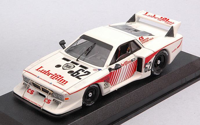 LANCIA BETA MONTECARLO COUPE N 62 SILVERSTONE 1981 GABBIANI - SCHON - PIANTA WHITE RED 1:43