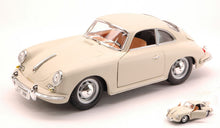 Indlæs billede til gallerivisning PORSCHE 356 B COUPE&#39; 1961 WHITE-CREAM 1:24 fra Burago
