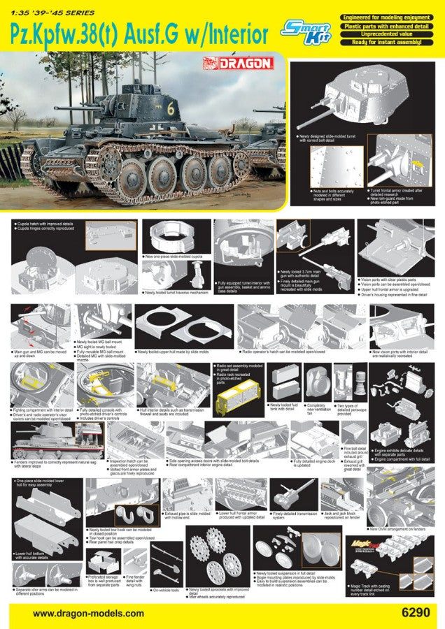 PZ.KPFW.38(t) AUSF.G W/INTERIOR KIT 1:35