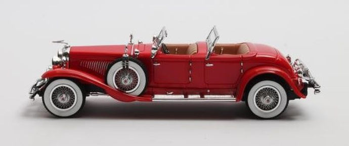 DUESEMBERG SJ 2608 TORPEDO PHAETON WALKER LA GRANDE RED 1930 1:43