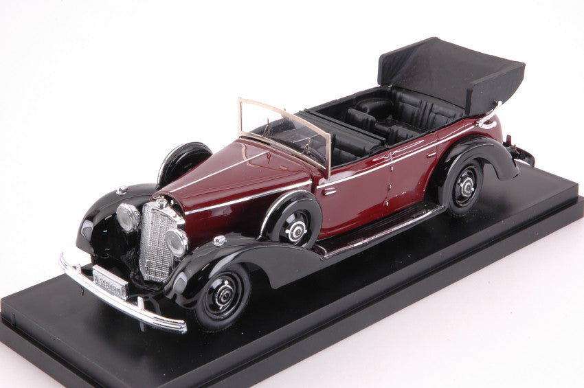 MERCEDES BENZ 770 1938 CABRIOLET OPEN BORDEAUX BLACK 1:43