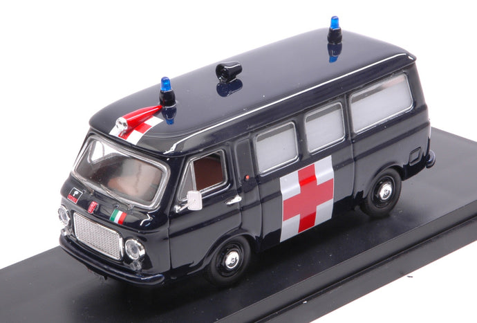 FIAT 238 AMBULANZA CARABINIERI POLICE BLUE 1:43