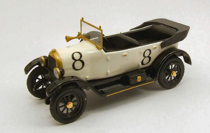 FIAT 501 OPEN N 8 PALERMO - MONTE PELLEGRINO 1926 WHITE BLACK 1:43