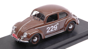 VOLKSWAGEN BEETLE N 229 RALLY MONTECARLO 1952 NATHAN - SCHELLHAAS BROWN 1:43