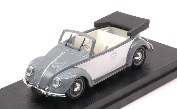 VOLKSWAGEN BEETLE CABRIOLET KARMANN OPEN 1949 GREY WHITE 1:43